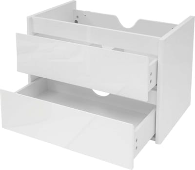 Cosmo Casa Wastafel Onderkast - Badkamermeubel - Hoogglans - Soft-Close - 50x60cm - Wit