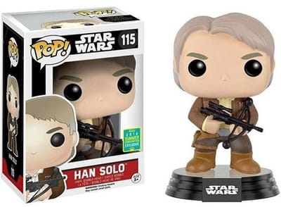 Funko Pop! Star Wars Han Solo #115 '2016 Summer Convention Exclusive' - Rare Grail Vaulted met Protector Case