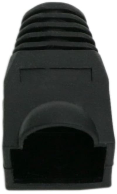 100x RJ45 Snagless Trekontlasting Zwart – Kabelbescherming voor Cat5 / Cat5e / Cat6 UTP – Netwerkkabel Boot - 100 Stuks [05230FK]