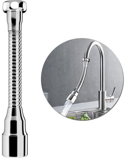 360° verlengstang Geschikt voor keukenkraan met flexibele sproeikop (16 cm), verlengstuk Geschikt voor keukenkraan, uittrekbare sproeikop Geschikt voor wastafel