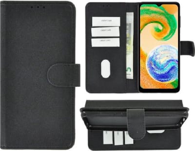 Pearlycase Hoesje Geschikt voor Samsung Galaxy A05s Hoesje - Bookcase - A05s Hoesje - Pu Leder Wallet Book Case Zwart Cover