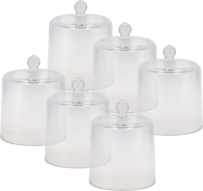 DK Design amuse cloche - 6x stuks - transparant glas - D13 x H16 cm - hapjes stolp - amuseschaaltje