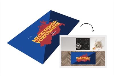 Keukenloper - Loper keuken - Kaart - Mecklenburg-Voor-Pommeren - Duitsland - 120x60 cm - Keukenloper vinyl