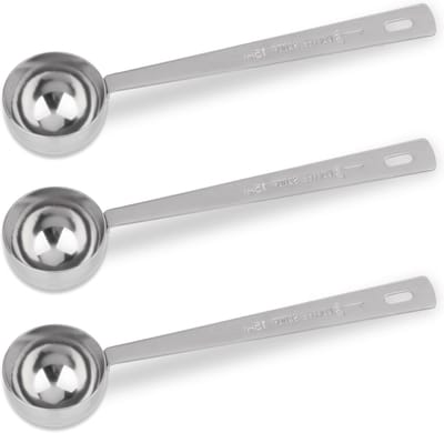 Set van 3 RVS Koffielepels van 15ml - Herbruikbare Maatlepels voor Koffie, Specerijen en Thee