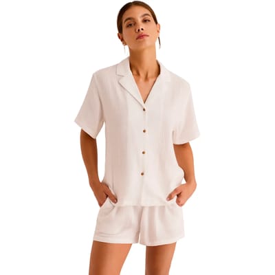 Pyjama t-shirt met korte mouwen en short voor dames Selmark P119