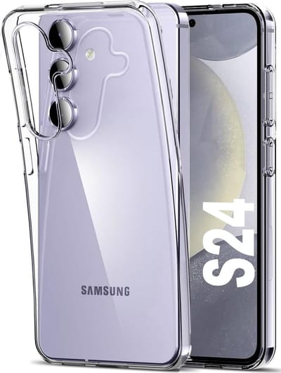 Flexibele achterkant Silicone hoesje Transparant Geschikt voor: Samsung Galaxy S24