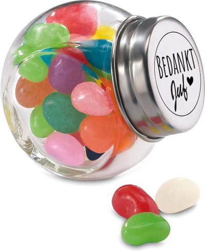 Snoeppotje met gekleurde snoepjes - Snoepjes - Bedankt juf cadeau - Bedankt voor het leuke schooljaar - Juf cadeau - Afscheidscadeau