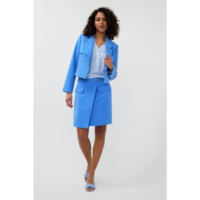 EsQualo Blazer Short City Blue Maat: 40 | Blazers Outlet | Dames | Blauw