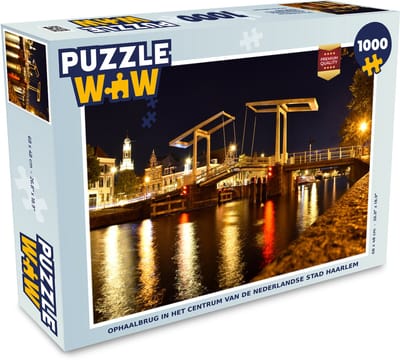 Puzzel Haarlem - Brug - Water - Legpuzzel - Puzzel 1000 stukjes volwassenen