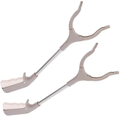 Afvalknijper Grijper - Vuilnisgrijper Handig - Vuil Oprapen - Verdikte Clip - 2 Stuks 40cm - Lichtbruin