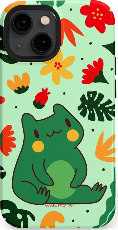 Casetastic Hoesje Geschikt voor Apple iPhone 13 Mini Magsafe - Stijlvolle Beschermende Duo-layer Case - Kwaakje