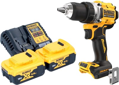 DeWalt DCD 800 P2 accuboormachine 18 V 90 Nm borstelloos + 2x accu 5.0 Ah + lader
