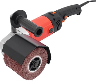 Elektrische Satijnmachine - Draadtrekker - Hout Bewerken - Instelbare Snelheid - 42 x 13 cm - Rood