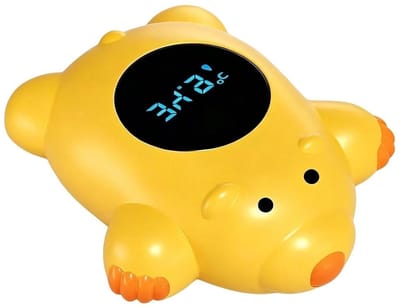 Badthermometer Beer - Digitale monitor - Veilig baden - Waterdicht ontwerp - 10 cm lengte - Geel