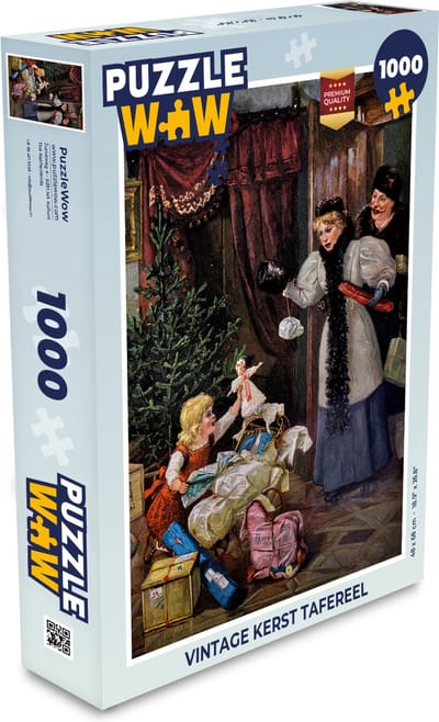 Puzzel Retro Kerst Portret - Kerstmis - Legpuzzel - Puzzel 1000 stukjes volwassenen - Kerst - Cadeau - Kerstcadeau voor mannen, vrouwen en kinderen