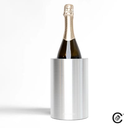 Coolenator Classic – Wijn- & Champagnekoeler – Freezer Bullet – Zonder ijs – Zilver