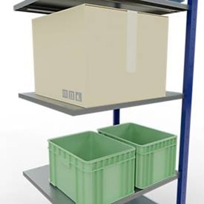 SCHULTE Lagertechnik - Boutloos erkersysteem - 2000x 750x600 mm, type 150 kg