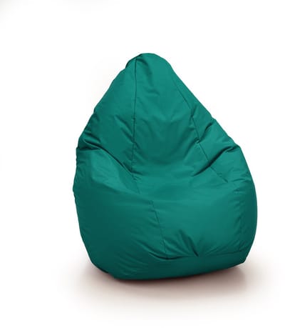 Drop & Sit - compacte zitzak - robuust nylon - smaragd groen - voor binnen en buiten 180 liter met uitneembare binnenzak