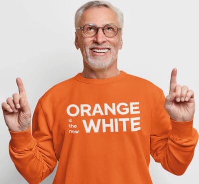 Oranje EK Trui Orange Is The New White MAAT XS - Uniseks Feestkleding & Carnavalskleding