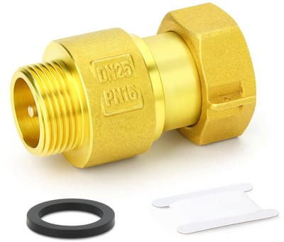 Cosensi- Terugslagklep Messing - 1-1/4" BSP Vrouwelijk naar 1" BSP Mannelijk - Corrosiebestendig - Duurzaam - Werkdruk 1,5 MPa - Temperatuurbereik -20 °C tot 120 °C - Klep