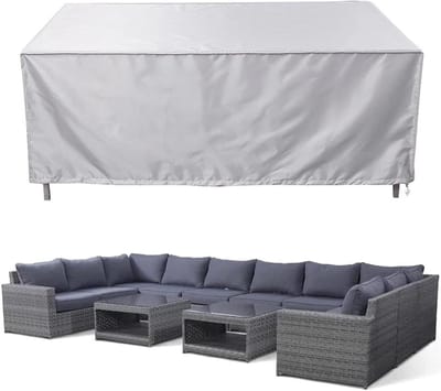 Tuintafelhoes - Meubelhoes Tuin - Meubels Beschermen - Waterdicht Oxford Stof - 160 x 90 x 75 cm - Zilver
