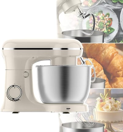 Keukenmixer - Bakmachine - Deeg Kneden - Stille Werking - 52 Liter Kom - Wit