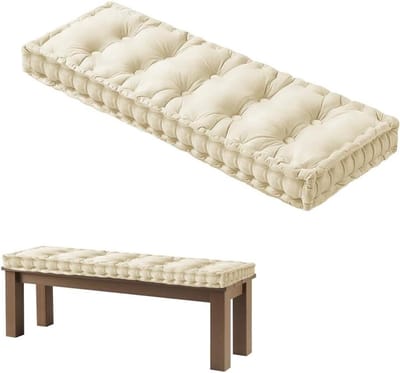 Bankkussen Fluwelen - Zitkussen Terras - Comfortabel Zitten - 10cm Dikke Vulling - 180x50cm - A