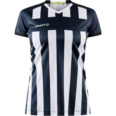 Craft Progress 2.0 Stripe Shirt Korte Mouw Dames - Zwart / Wit | Maat: M
