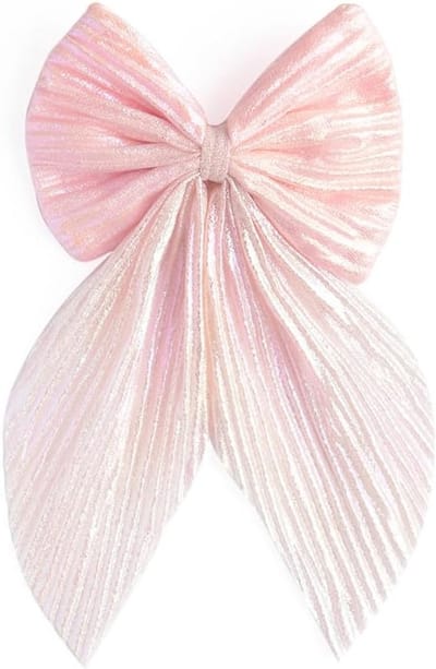Roze Haarclip met Lint en Vlinderdas Detail | Stijlvolle Haaraccessoire voor Dames en Meisjes