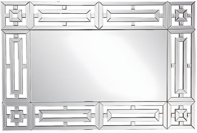 Vente-unique Wandspiegel in roestvrij staal - B. 120 x H. 80 cm - LOAYE