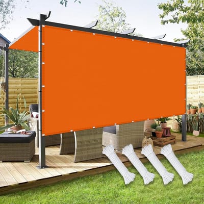 Zonnescherm Zeil - Schaduwdoek Luifel - Buiten Zonnen - Winddicht Scheurvast - 1.2 x 2.8 m - Oranje