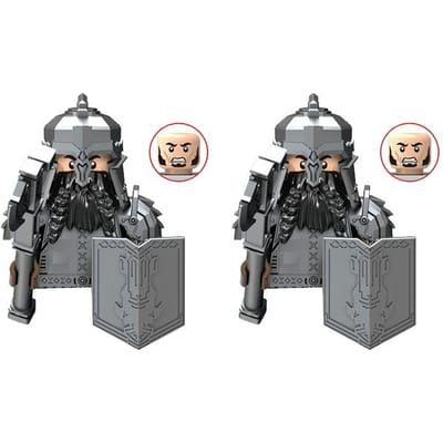 Middeleeuwen Lord of the Ring Durins Volk Dwergenkrijger Oude Militaire Soldaten Figuren Uitrusting Wapen Bouwstenen Speelgoed
