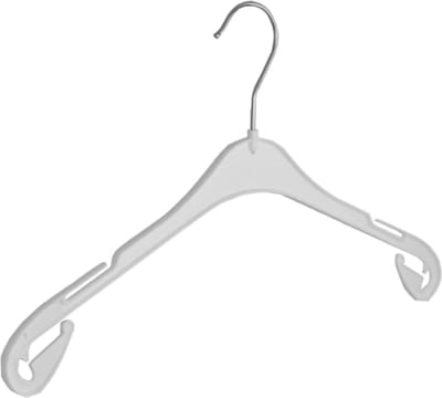 De Kledinghanger Gigant - Kledinghanger - Volwassenen - T38 - 20 Stuks - Blousehanger - Shirthanger - Kunststof - Wit - Rokinkepingen - 38 cm - Kleerhanger - T-Serie (T38_01/20)