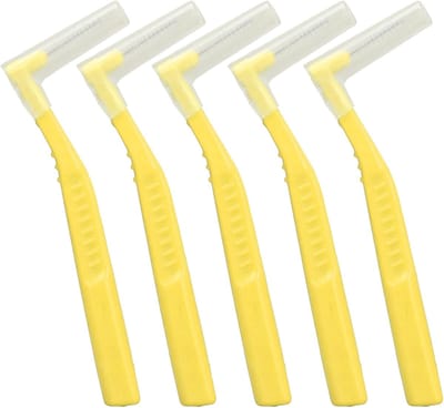 Interdentale Reinigers - Tandenstokers Flos - Mondhygiëne Thuis - Zachte Borsteltjes - 5 Stuks - Geel
