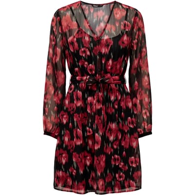 Damesjurk met lange mouwen en v-hals Only Onlmarise Lurex CS Ptm