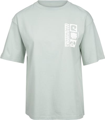 Brunotti - Zennanda - T-Shirt Aqua Grey - Dames - 100% Katoen - Relaxed Fit - M