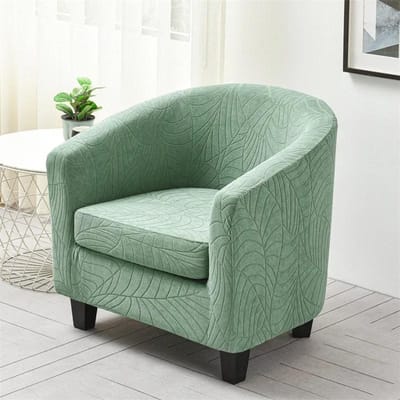 2 stuks/set Elastische stoelhoes Stretch Enkel Effen Kleur Sofa Slipcover Bladeren Jacquard Club Fauteuil Hoes voor Woonkamer Thuis 1 piece