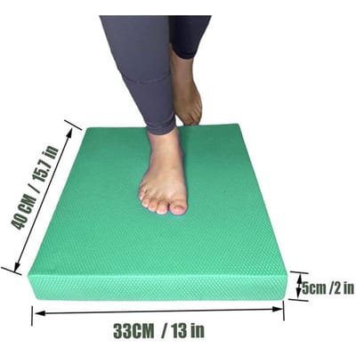 Zachte Balance Pad TPE Yoga Mat Foam Oefenmat Dik Balance Kussen Fitness Yoga Pilates Balance Board voor Fysiotherapie XL green