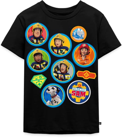 Brandweerman Sam™ Brandweer Team Embleem Ontwerp Premium T Shirt Kinderen