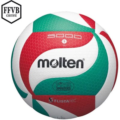 Molten V5m5000 (Size 5) Volleybal - Wit / Rood / Groen | Maat: 5