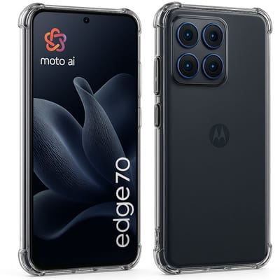 TechNow Hoesje geschikt voor Motorola Edge 70 Hoesje Screenprotector - Extreme Shock Case – Case Transparant