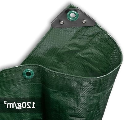 Afdekzeil - Dekzeil Beschermzeil - Tuinmeubels Beschermen - UV-bestendig Dubbelzijdig - 3 x 4 m - Groen
