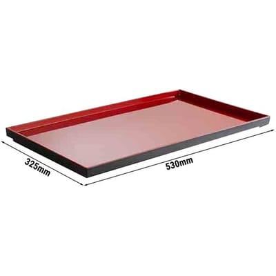 GGM Gastro (6 Stück) GN-Tablett 1/1 - ASIA PLUS - Melamin - Höhe: 30mm - Schwarz