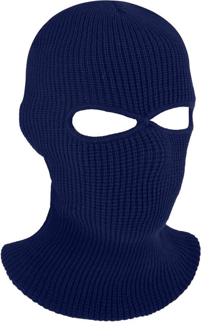 Kinderen Gebreide Balaclava met 2 Openingen - Winter Ski Masker voor Volledige Gezichtsbedekking en Warmte