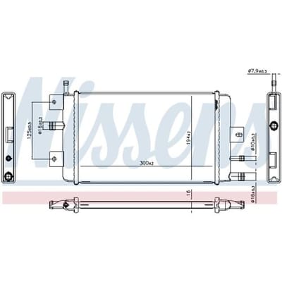Radiator, motorkoeling NISSENS 607222