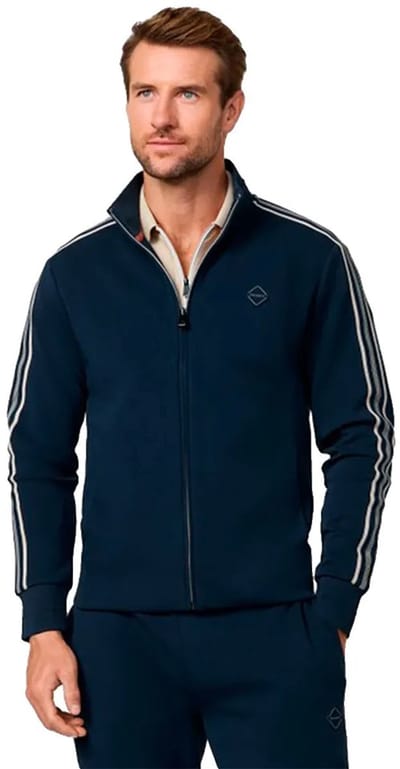 Hackett Hm5800084 Sweatshirt Met Rits Blauw L Man