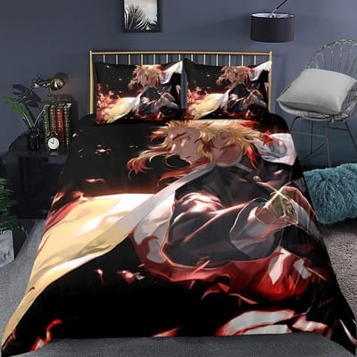 Dekbedovertrek Demon Slaye 3D Exquisite Muichiro tokito Anime Digitale Print Beddengoed Set Dekbed Bed Jeugd Huisdecoratie Jongens Cadeau 140x200cm
