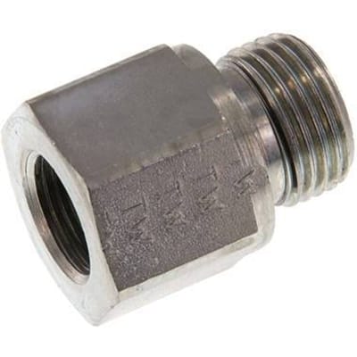 G 1/2'' x G 3/8'' M/F Verzinkt Stalen Neusstuk 630 Bar - Hydrauliek [2 Stuks]