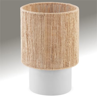 tectake® Tafellamp Klea - 60W - Ø20,5 x 30,5 cm - E27 - Staande Lamp voor Woonkamer, Slaapkamer, Eetkamer - Boho Lamp in Jute Stijl - Verblindingsvrij Licht - Nachtlamp