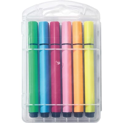 JIELISI Kit de 12 marqueurs aquarelle à pointe arrondie lavables et colorés de grande taille multicolore